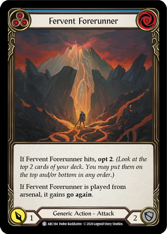 Fervent Forerunner (Blue) [U-ARC184] Unlimited Rainbow Foil