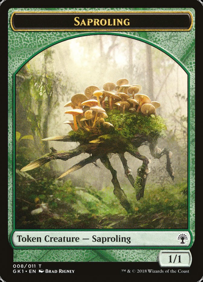 Saproling // Elf Knight Double-sided Token [Guilds of Ravnica Guild Kit Tokens]