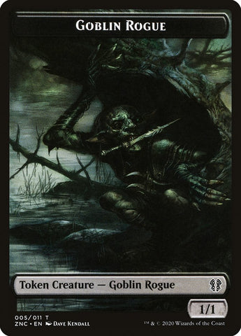 Faerie Rogue // Goblin Rogue Double-sided Token [Commander: Zendikar Rising Tokens]