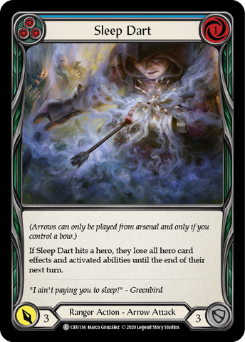 Sleep Dart (Blue) [CRU134] 1st Edition Rainbow Foil