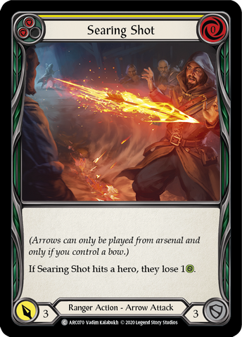Searing Shot (Yellow) [U-ARC070] Unlimited Rainbow Foil