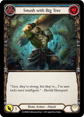 Smash with Big Tree (Blue) [U-MON228-RF] Unlimited Rainbow Foil