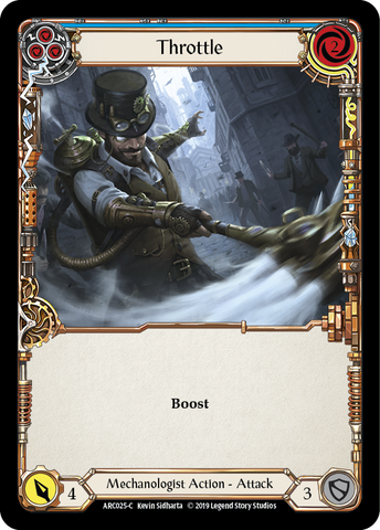 Throttle (Blue) [ARC025-C] 1st Edition Rainbow Foil
