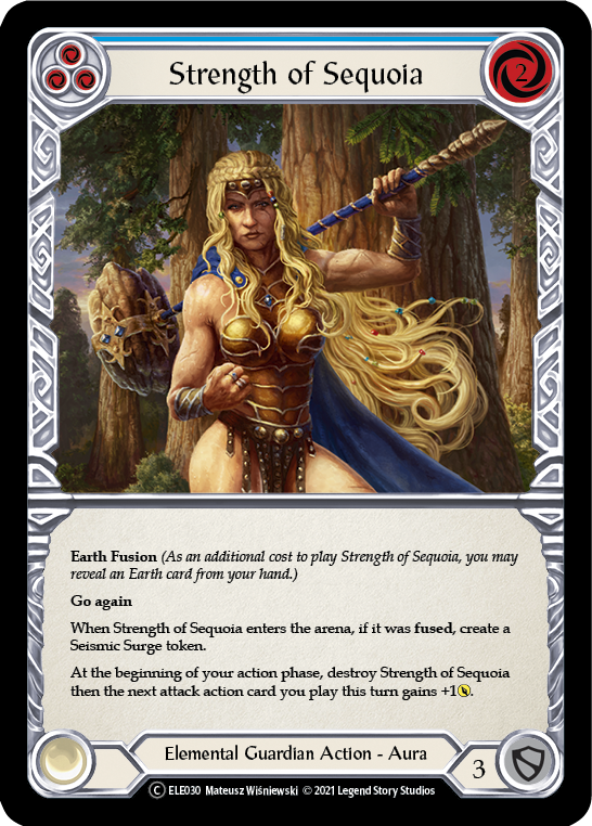 Strength of Sequoia (Blue) [U-ELE030] Unlimited Rainbow Foil