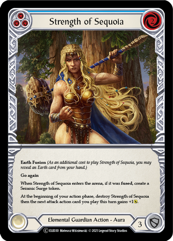 Strength of Sequoia (Blue) [U-ELE030] Unlimited Rainbow Foil