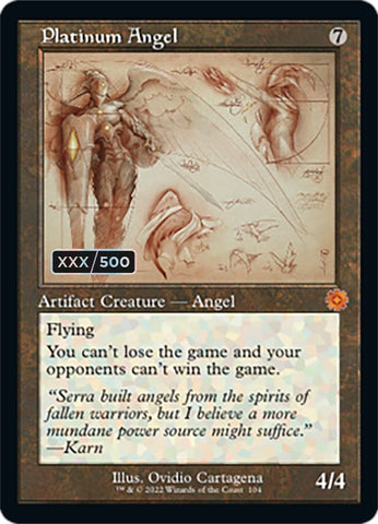 Platinum Angel (Retro Schematic) (Serial Numbered) [The Brothers' War Retro Artifacts]