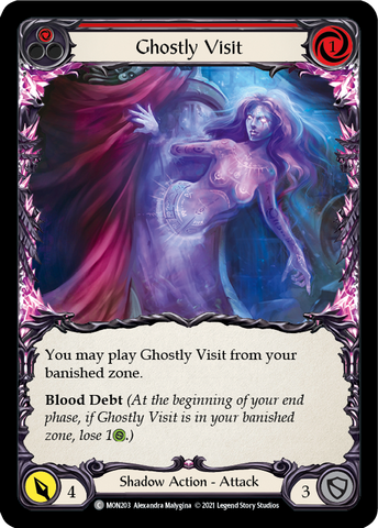 Ghostly Visit (Red) [MON203-RF] 1st Edition Rainbow Foil