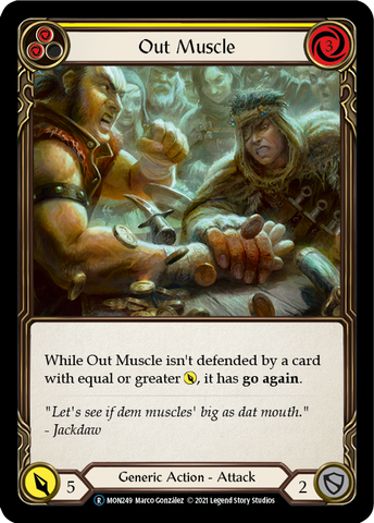 Out Muscle (Yellow) [U-MON249-RF] Unlimited Rainbow Foil