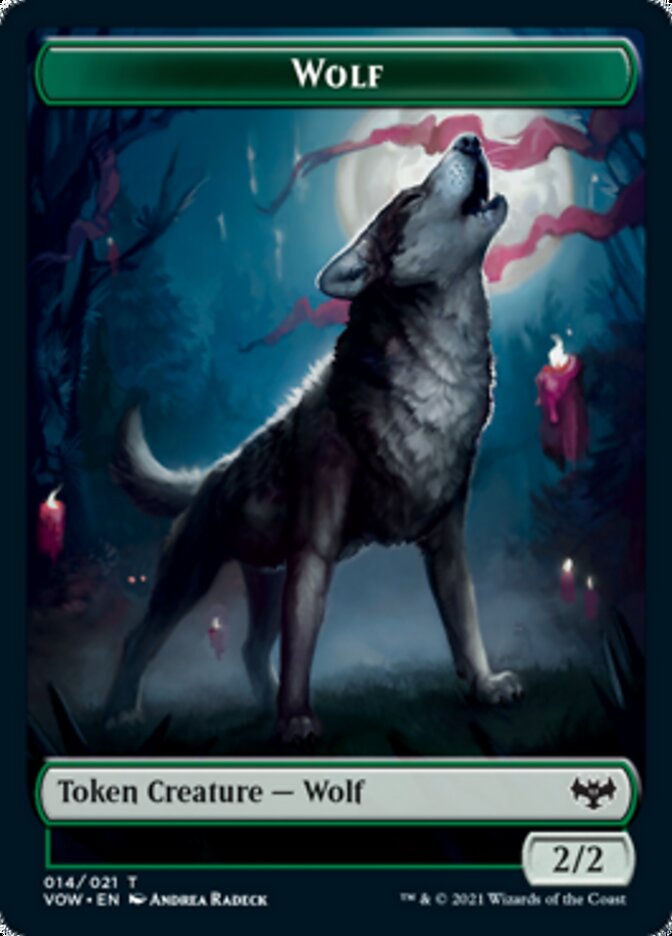 Blood // Wolf (014) Double-sided Token [Innistrad: Crimson Vow Tokens]