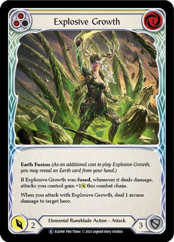 Explosive Growth (Yellow) [U-ELE068] Unlimited Rainbow Foil