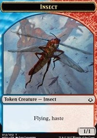 Insect // Warrior Double-sided Token [Hour of Devastation Tokens]