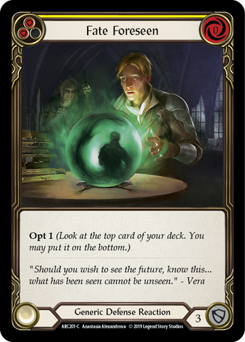 Fate Foreseen (Yellow) [ARC201-C] 1st Edition Rainbow Foil