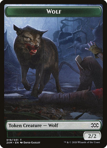 Copy // Wolf Double-sided Token [Double Masters Tokens]