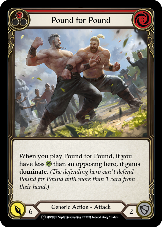 Pound for Pound (Red) [U-MON278-RF] Unlimited Rainbow Foil