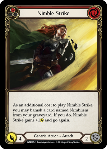 Nimble Strike (Red) [WTR185-C] Alpha Print Rainbow Foil