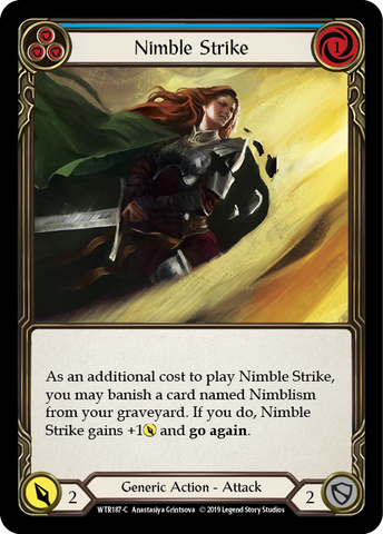 Nimble Strike (Blue) [WTR187-C] Alpha Print Rainbow Foil