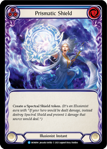 Prismatic Shield (Blue) [MON094-RF] 1st Edition Rainbow Foil
