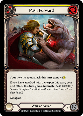 Push Forward (Yellow) [U-CRU095-RF] Unlimited Rainbow Foil