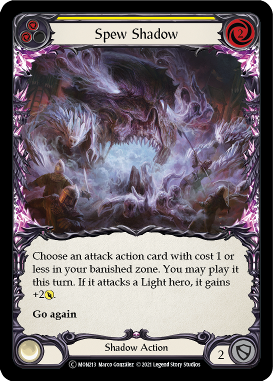 Spew Shadow (Yellow) [U-MON213-RF] Unlimited Rainbow Foil