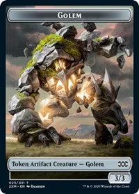 Golem // Thopter (008) Double-sided Token [Double Masters Tokens]