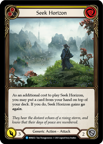 Seek Horizon (Yellow) [MON252-RF] 1st Edition Rainbow Foil