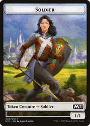 Construct // Soldier Double-sided Token [Core Set 2021 Tokens]