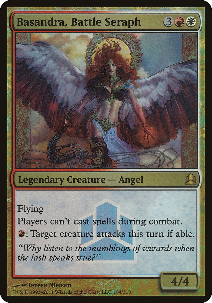 Basandra, Battle Seraph (Launch) (Oversized) [Commander 2011 Launch Party]