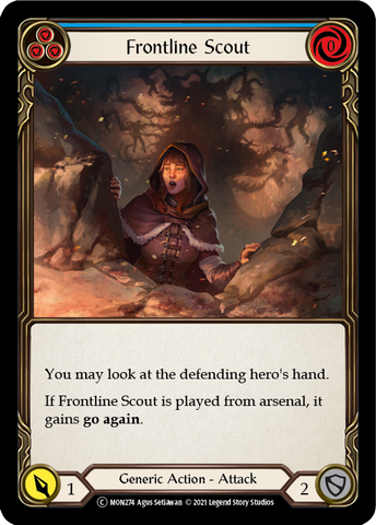 Frontline Scout (Blue) [U-MON274-RF] Unlimited Rainbow Foil