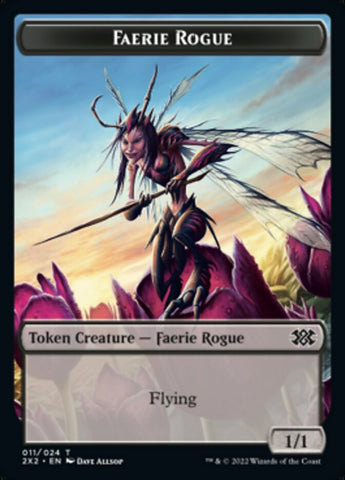 Faerie Rogue // Spirit Double-sided Token [Double Masters 2022 Tokens]