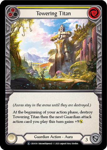 Towering Titan (Yellow) [U-CRU030-RF] Unlimited Rainbow Foil