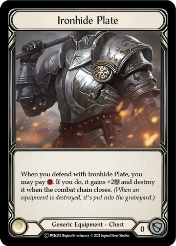 Ironhide Plate [U-MON242-RF] Unlimited Rainbow Foil