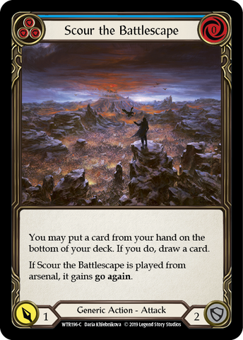 Scour the Battlescape (Blue) [WTR196-C] Alpha Print Rainbow Foil
