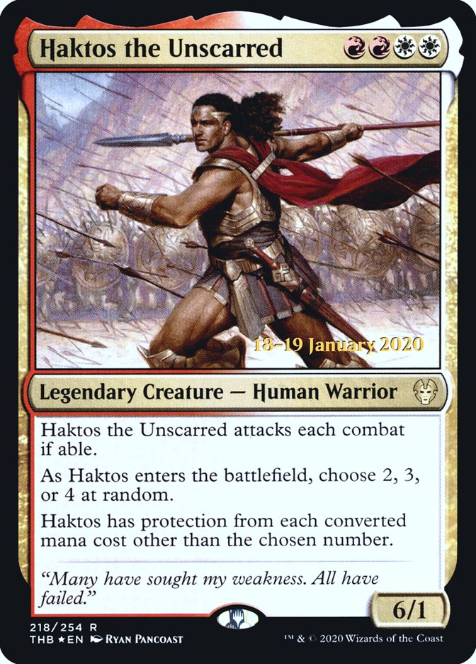 Haktos the Unscarred [Theros Beyond Death Prerelease Promos]