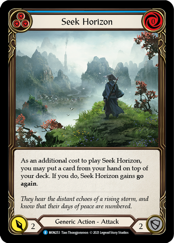 Seek Horizon (Blue) [MON253-RF] 1st Edition Rainbow Foil