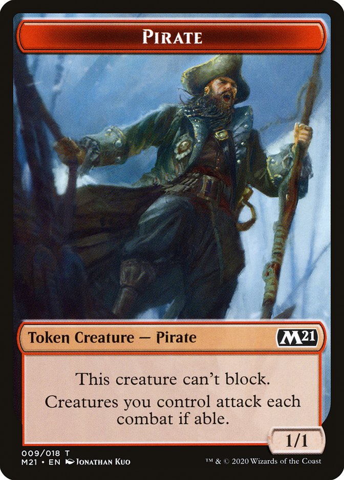 Cat (011) // Pirate Double-sided Token [Core Set 2021 Tokens]