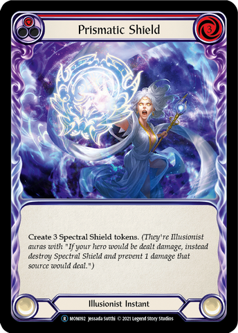 Prismatic Shield (Red) [U-MON092-RF] Unlimited Rainbow Foil
