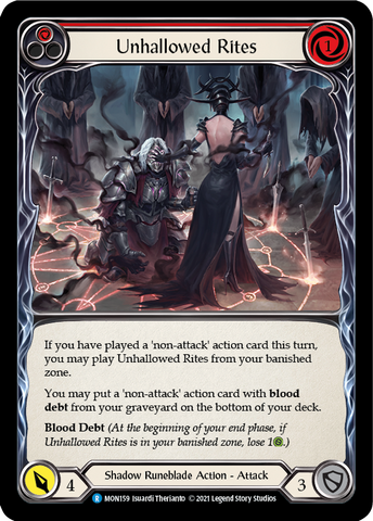 Unhallowed Rites (Red) [MON159-RF] 1st Edition Rainbow Foil