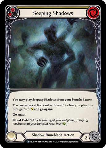 Seeping Shadows (Yellow) [U-MON166-RF] Unlimited Rainbow Foil