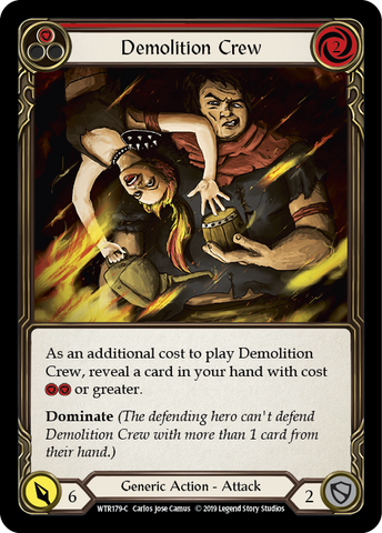 Demolition Crew (Red) [WTR179-C] Alpha Print Rainbow Foil