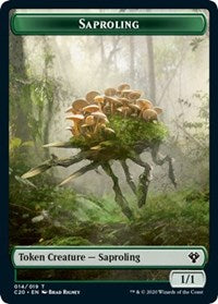 Saproling // Treasure Double-sided Token [Commander 2020 Tokens]