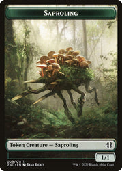 Beast // Saproling Double-sided Token [Commander: Zendikar Rising Tokens]