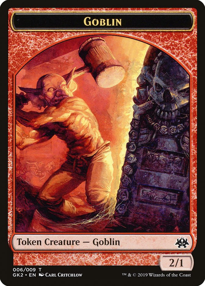 Dragon // Goblin Double-sided Token [Ravnica Allegiance: Guild Kits Tokens]