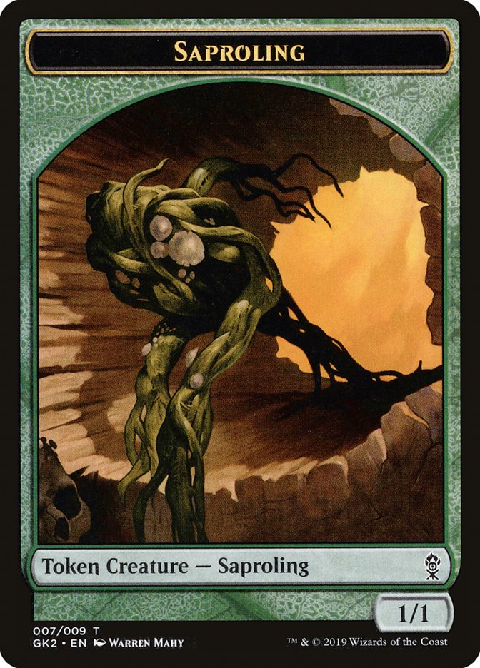 Saproling // Wurm Double-sided Token [Ravnica Allegiance: Guild Kits Tokens]