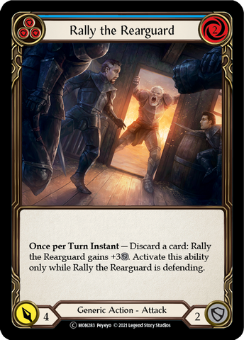 Rally the Rearguard (Blue) [U-MON283-RF] Unlimited Rainbow Foil