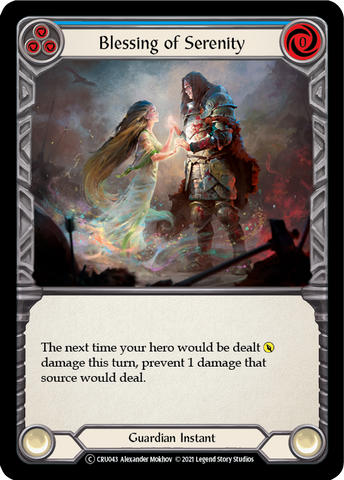 Blessing of Serenity (Blue) [U-CRU043-RF] Unlimited Rainbow Foil