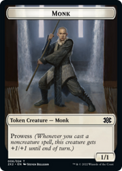 Boar // Monk Double-sided Token [Double Masters 2022 Tokens]