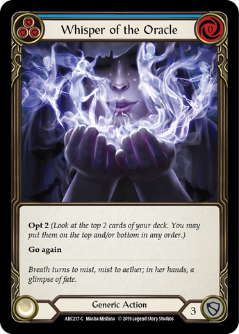 Whisper of the Oracle (Blue) [ARC217-C] 1st Edition Rainbow Foil