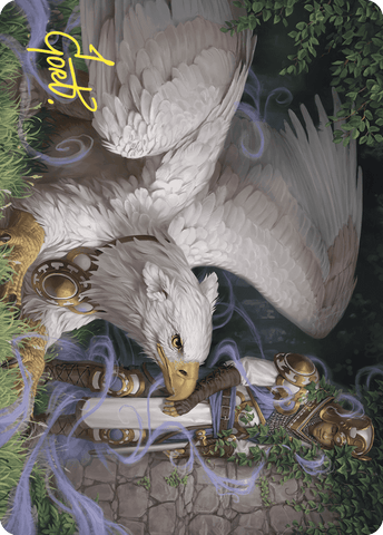 Dutiful Griffin Art Card (Gold-Stamped Signature) [Wilds of Eldraine Art Series]