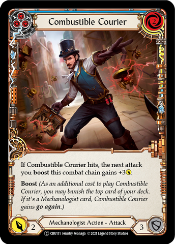 Combustible Courier (Blue) [U-CRU111-RF] Unlimited Rainbow Foil