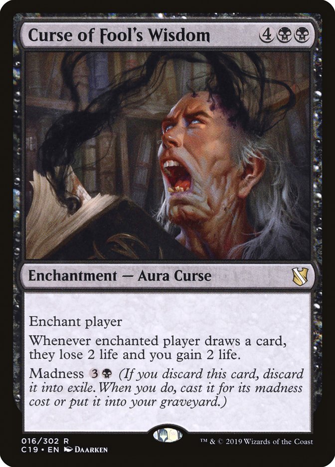 Curse of Fool's Wisdom [Commander 2019]